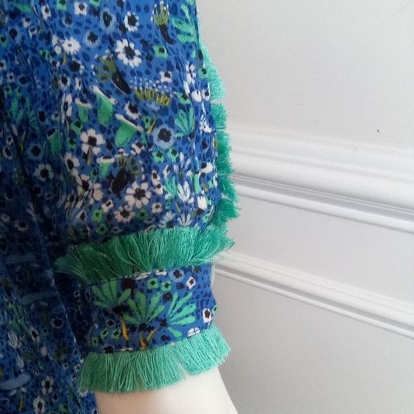 Poupette St. Barth Fringe Long Sleeve Dress - Picture 4 of 16